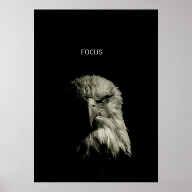 Poster FOCUS – Eagle-Inspired Motivation (Frente)