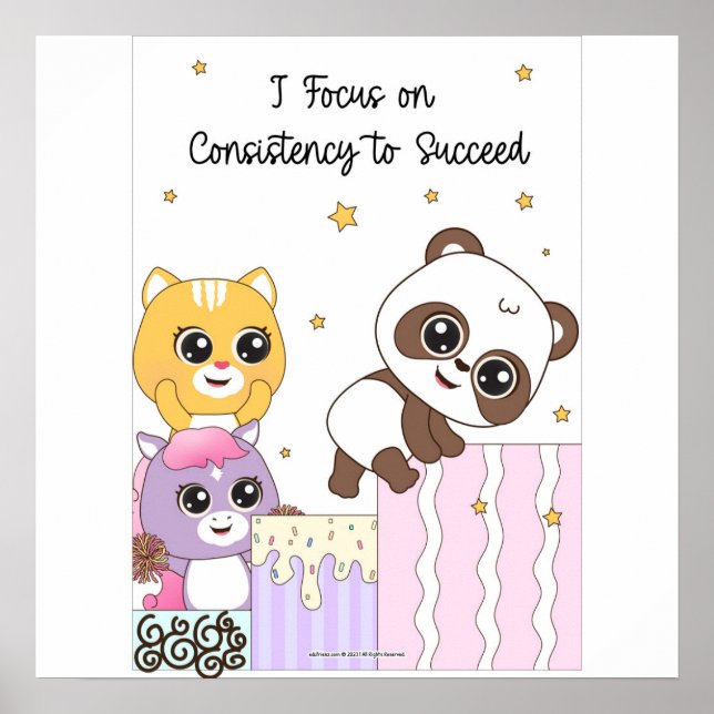 Poster Focus on consistency to succeed Wall art (Frente)