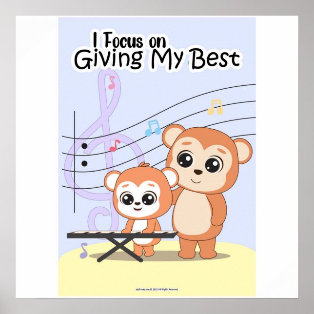 Poster Focus on giving your best Wall art (Frente)