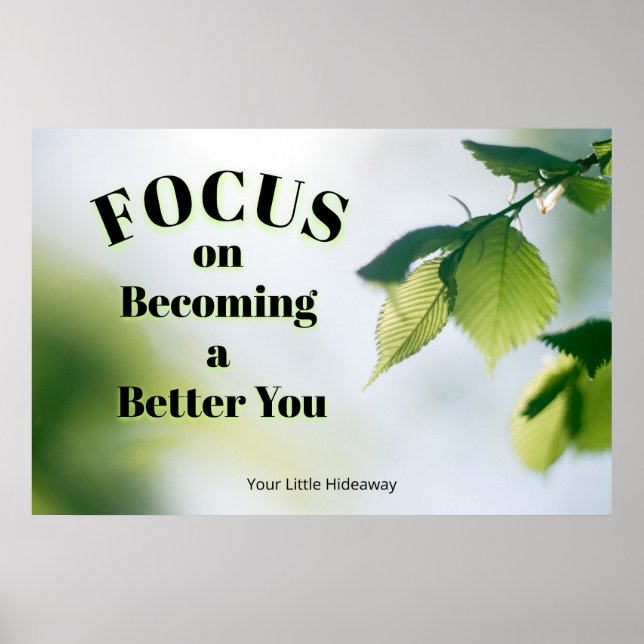 Poster "Focus"Positive Quotation "Wall art & Poster"  (Frente)