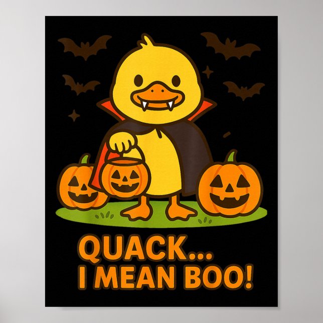Poster Fodona de Halloween de Pato Engraçado - Quack I Re (Frente)