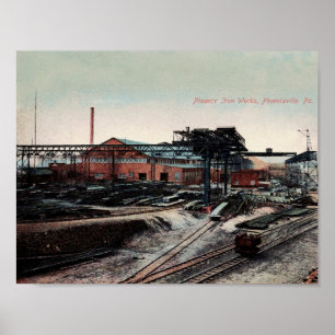 Poster Foenixville Iron Works Illustration