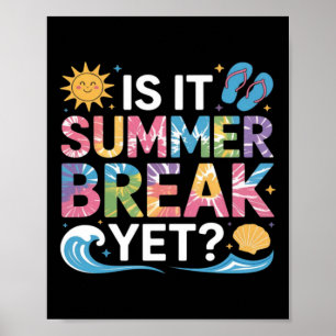 Poster Fofa É Férias De Verão Professor Aluno Tie Dye