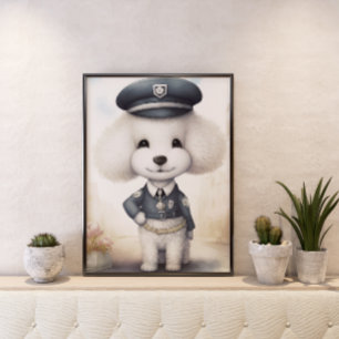 Poster Fofinho e Excêntrico: Cartaz do Policial Poodle