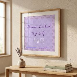 Poster Fofo Chic Pastel Lilás Motivacional