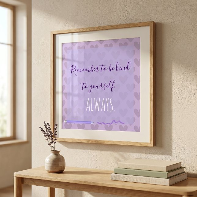 Poster Fofo Chic Pastel Lilás Motivacional (Criador carregado)
