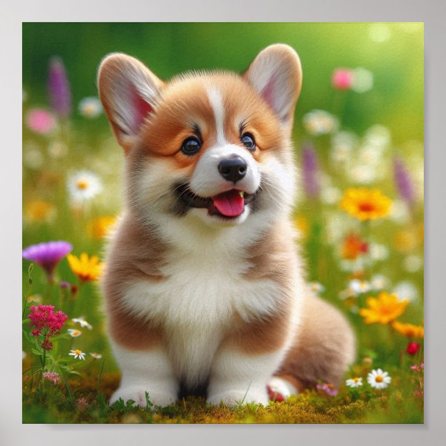 Poster fofo Pembroke Welsh Corgi (Frente)