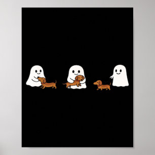 Poster Fofos Fantasmas Engraçados Caminhando Amantes de C