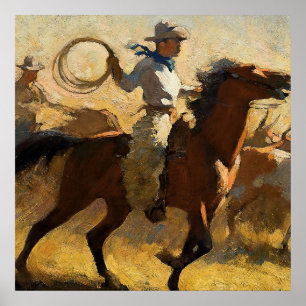 Poster "Fogging the Drags", por Maynard Dixon