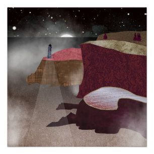 Pôster Foggy Lighthouse