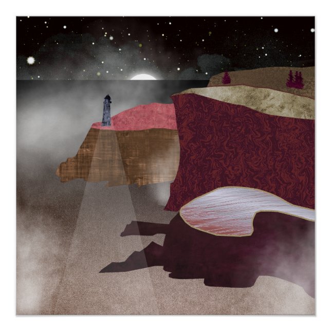 Pôster Foggy Lighthouse (Frente)