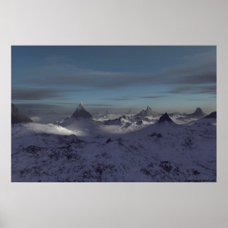 Poster Foggy Peaks