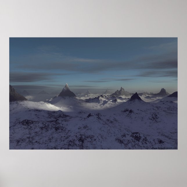 Poster Foggy Peaks (Frente)