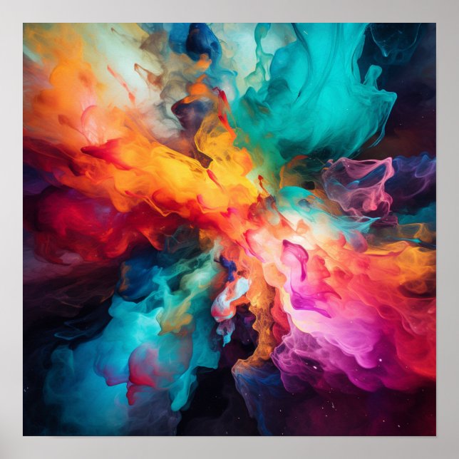 Poster Fogo Colorido (Frente)