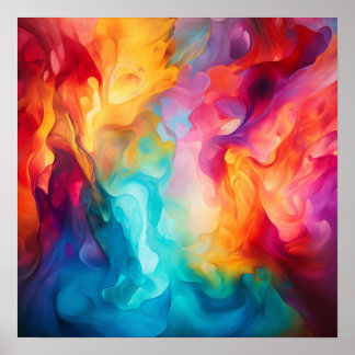 Poster Fogo Colorido