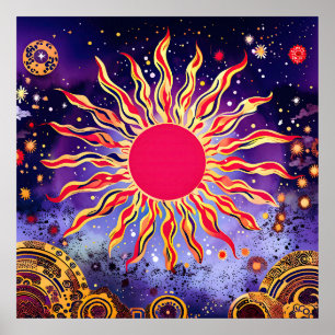 Poster “Fogo Dançante do Cosmos” O Sol