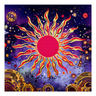 Pôster “Fogo Dançante do Cosmos” O Sol