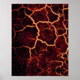 Poster fogo de fundo quebrado pela lava