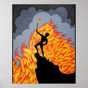 Poster "Fogo (depois de Erte)"