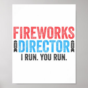 Poster Fogo Diretor T-Shirt 4 de julho