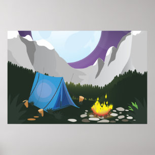 Poster Fogo do acampamento