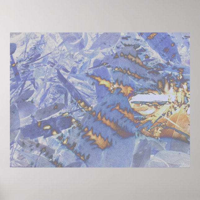 Pôster Fogo e gelo, abstrato digital (Frente)