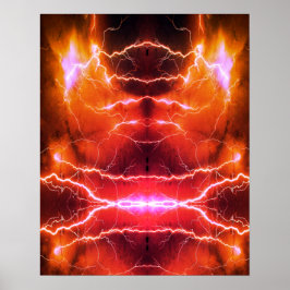 Poster Fogo e pedra-de-vidro