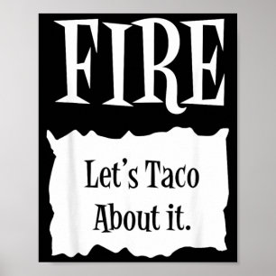 Poster FOGO - Fantasia de Taco de Halloween do Pacote Que