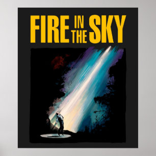 Poster Fogo na Ilustração do Céu