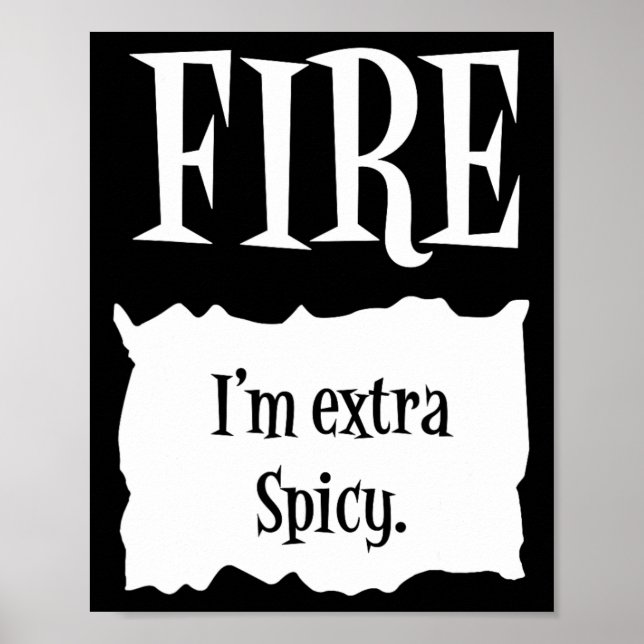 Poster FOGO - Roupa de Taco de Halloween de Hot Packet (Frente)