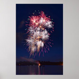 Poster Fogos-de-artifício 4ns do Dia da Independência d