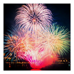Pôster Fogos de artifício cromáticos