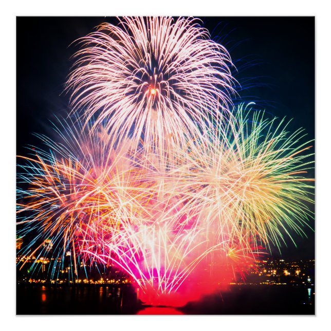 Pôster Fogos de artifício cromáticos (Frente)