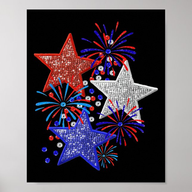 Poster Fogos de Artifício de 4 de Julho (Frente)