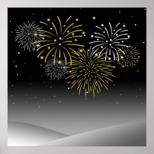 Poster Fogos de artifício de ano novo