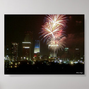 Pôster Fogos-de-artifício de Miami