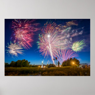 Poster Fogos-de-artifício do Dia da Independência -