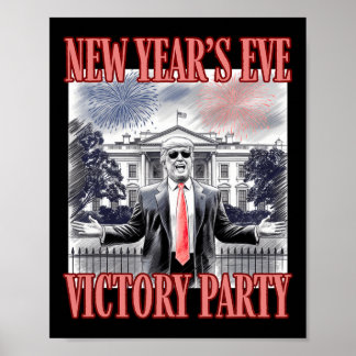 Poster Fogos de artifício do partido vitorioso de ano nov