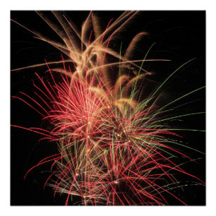Pôster Fogos de artifício no Night Poster