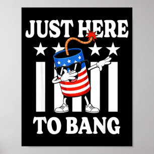 Poster Fogos de artifício patrióticos americanos no dia q