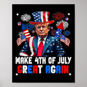 Poster Fogos de Artifício Patrióticos de Donald Trump Faz