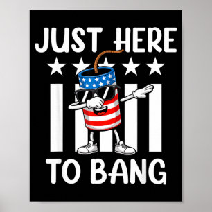 Poster Fogos de artifício patrióticos para 4 de julho