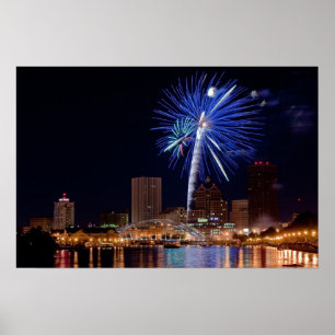 Pôster Fogos-de-artifício sobre Rochester