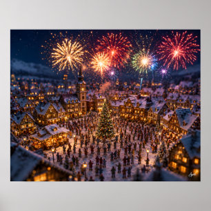 Poster Fogueira de Natal em Miniatura