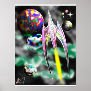 Poster Foguete de Vidro
