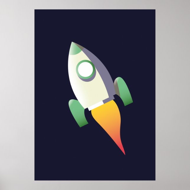Poster Foguete espacial (Frente)