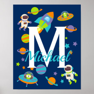 Poster Foguete Espacial Infantil