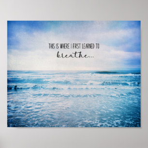 Poster Foi Aqui Que Aprendi A Respirar A Praia