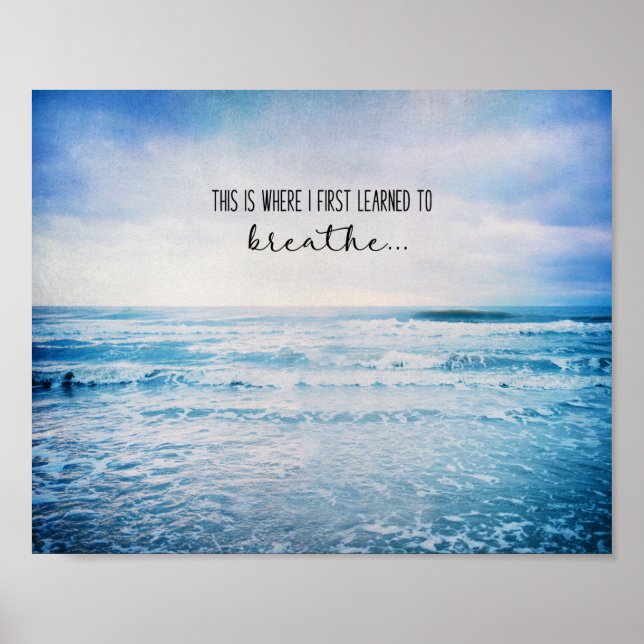 Poster Foi Aqui Que Aprendi A Respirar A Praia (Frente)