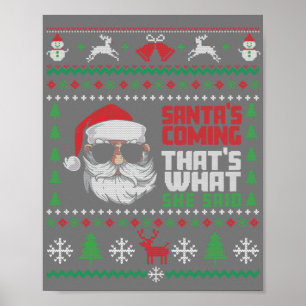 Poster Foi o que ela disse Design de Natal feio